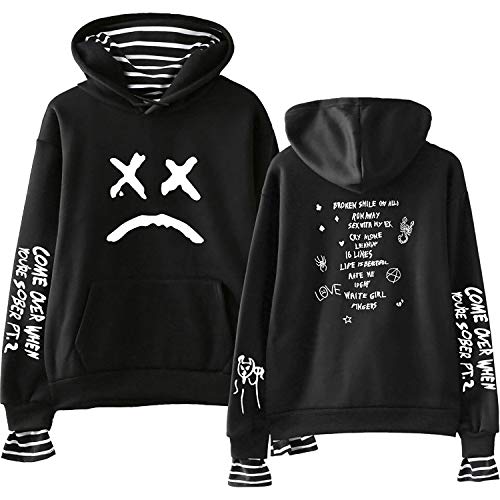 Lil Peepz Fake Two Pieces Hoodies Unisex Merch for Men Women Teen Soft Qualified Fabric Black