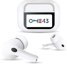 ONE43 Wireless Earbuds, Bluetooth 5.3, Crystal Clear Sound with Deep Bass, Type-C Fast Charging (White)