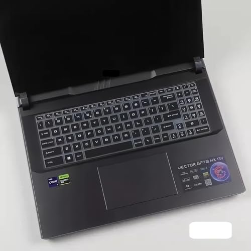 Image of RAYA Silicone Keyboard Cover for MSI Bravo 15 MSI Katana GF66 /GF76 MSI Alpha 15 /Alpha 17 MSI Pulse GL66 /GL76 MSI Crosshair 15 /17 MSI Sword 15 /17 Gaming Laptops (Black)