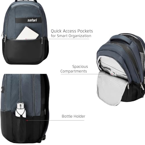 Image of Safari Zen Formal Laptop Backpack Bag for Men & Women, Ideal for Office Use /School /College Boys & Girls, Rain Cover, Trolley Sleeve & Organizer