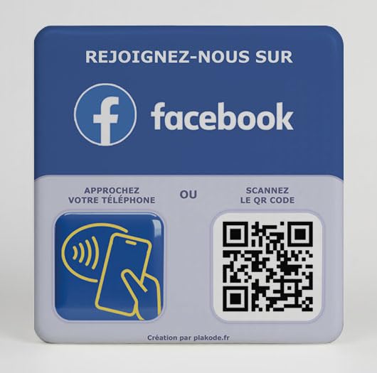 Plaque NFC et QR Code 12x12cm - Boostez...