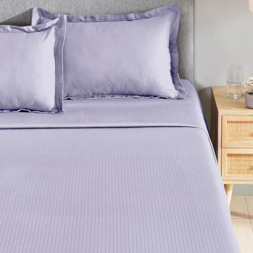 Image of myTrident Bedsheet for Double Bed King Size | 108 inch x 108 inch | Amethyst