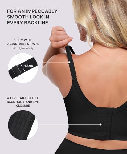 Image of SHAPELLX Back Smoothing Push Up Underwire Bra, Molded Cup Support Bra