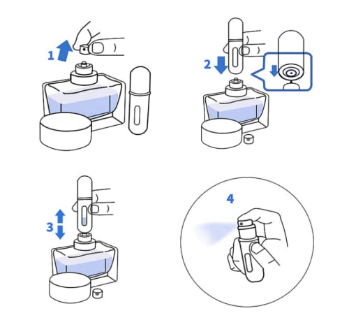LABOTA Lot de 6 flacons vaporisateurs de parfum rechargeables de 5 ml – Mini flacons vaporisateurs de voyage vides - Image 5