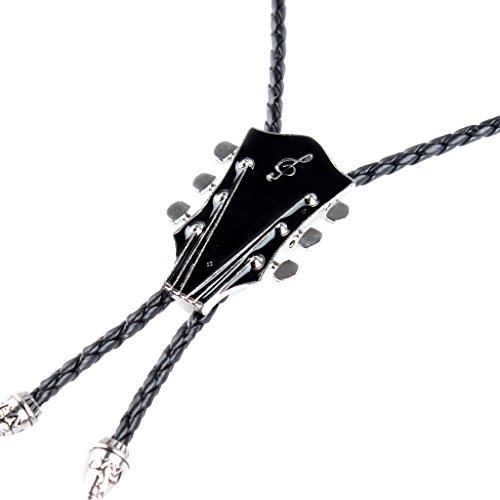F Fityle Campo Americano Guitarra Cabeça Esmalte Bolo Gravata Gravata De - Preto