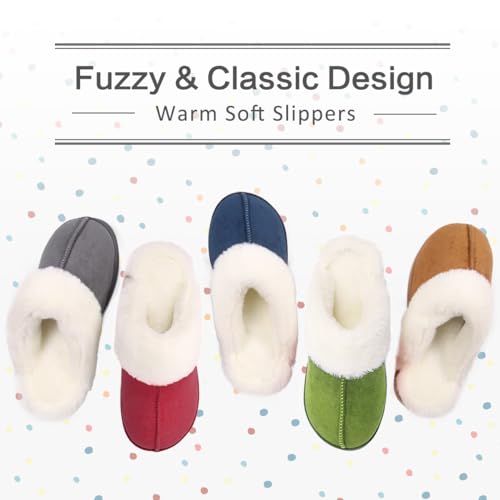 Caramella Bubble Women Slippers House Shoes : Fuzzy Fur Memory Foam Non Slip Slipper - Indoor Outdoor Ladies Maternity Home Slide2