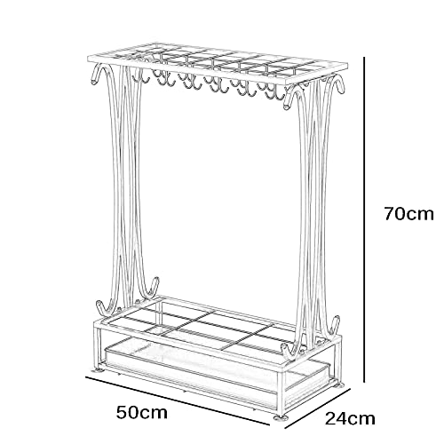 Porte-parapluie avec plateau de récupération d'eau intégré - 5