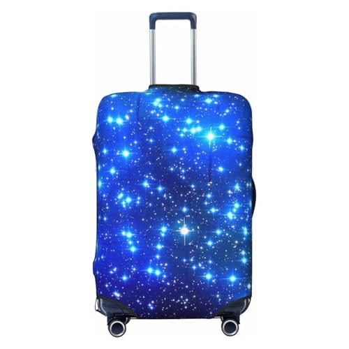 Blue Shining Stars Print Luggage Suitcase Covers Elastic Washable Luggage Protector Luggage Covers For Suitcase