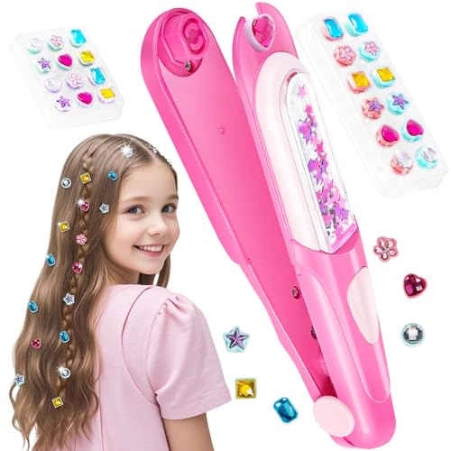 JoyJoyful Presentes meninas 5 6 7 8 9 10 anos, fita acessórios para o cabelo brinquedos meninas 7-12 anos, presentes de aniversário para meninas 8 9 10 anos, divertido kit de decoração para o cabelo