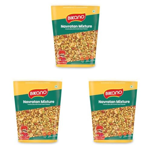 Image of Bikano Navratan Mixture | Spicy and Crunchy | Navratan namkeen |All time favourite Indian Namkeen | 1kg Pack (Pack of 3)