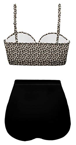Angerella Womens Leopard Swimsuit High Waist Holiday Tankini Swimsuits For Women Tummy Control L #TOP1