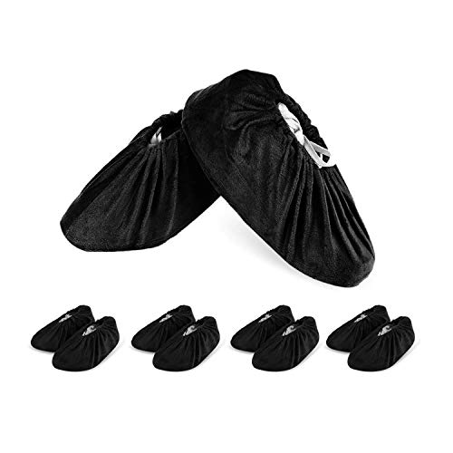 HOGAR AMO 5 Paare Schuhüberzieher Wiederverwendbare Überschuhe Flanell Anti-Rutsch Schuhe Bedeckung Atmungsaktiv Stiefel Überzüge Überziehschuhe