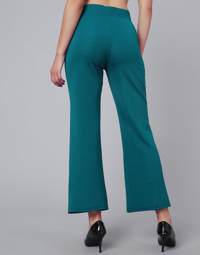 Image of SIRIL Women's Regular Fit Mid Rise Trouser