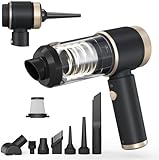 Zebbyee Aspirabriciole Senza Fili, 26000 Pa Aspirapolvere Auto Potente e Soffiatore, Ricaricabile USB C Mini Aspirapolvere Portatile per Auto Casa Ufficio Peli di Domestici