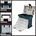 Portable Tool Box - Small Parts Organizer with Drawers and Customizable Compartments for Hardware, Fishing Tackle, Beads, or Crafts by Stalwart (Gray)