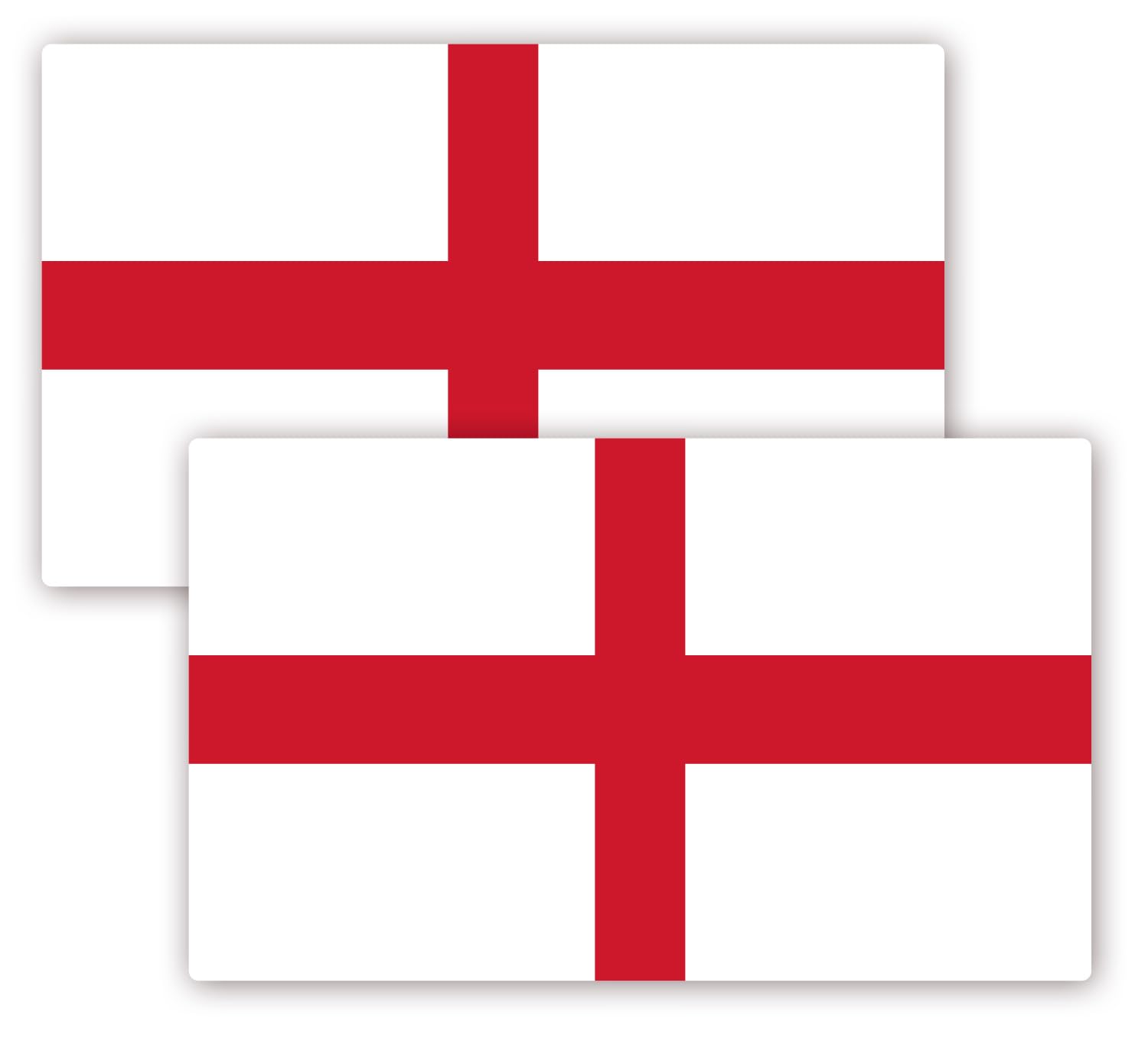 Zimplicity 2No. England Flag Stickers - 100Mm X 60Mm