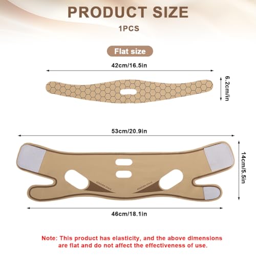 Image of MAYCREATE V-lifting Face Mask Elastic Compression V-Lifting Face Mask, Firming and Sculpting Sleeping Masks for Chin and Jawline for Tightened and Contoured Facial Skin