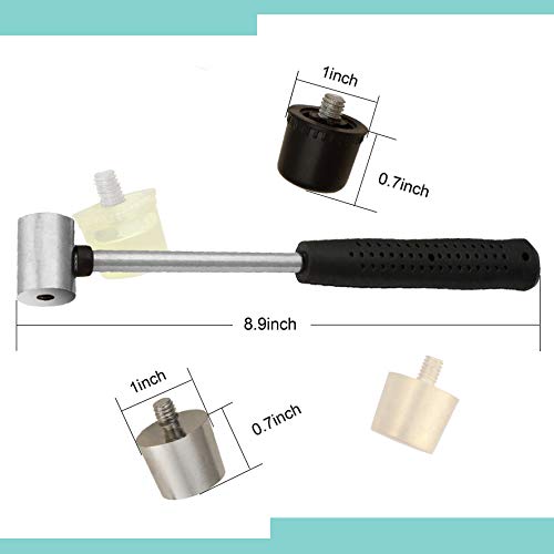 MARKETTY Gunsmithing Hammer with 4 Tips,Gunsmithing tools For Jewelry, Wood, Gunsmithing & Furniture Assembly – Robust & Non-Slip Steel Handle - Thumbnail 4
