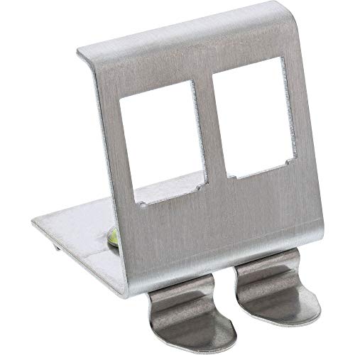 Preisvergleich Produktbild InLine Keystone Snap-In Metall-Modulhalter, 2-Fach für Hutschiene