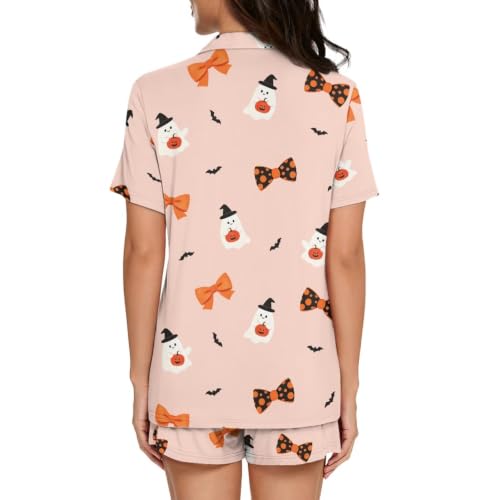 Image of Women's Short Sleeve Sleepwear Pajamas Nightwear with Pockets