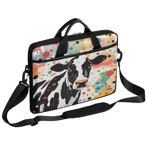 Bolsa para portátil Colorful Spotted Cow 15 pulgadas