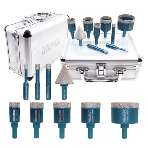 Kit de brocas de diamante 9 piezas tamaño múltiple miniatura 1