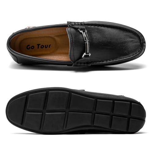 Image of Go Tour Men's Casual Leather Fashion Slip on Loafers Shoes