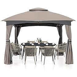 MASTERCANOPY Outdoor Patio Gazebo for Garden with Upgrade Steel Frame