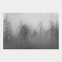 SIGNWIN Framed Canvas Wall Art Black and White Flower Canvas Prints Home Artwork Decoration for Living Room,Bedroom - 16