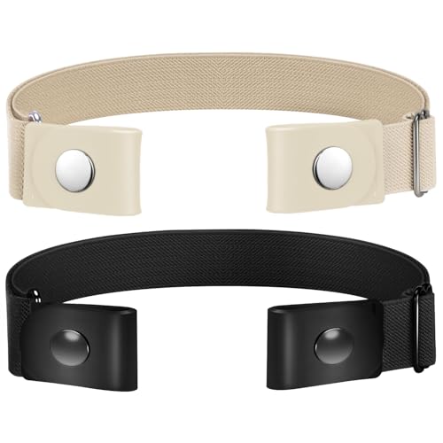 Image of TOURZOO Belts for Women /Men Buckle Free Elastic Belt Invisible No Buckle Stretch Waist Belt For Jean Pants,Dresses,No Bulge