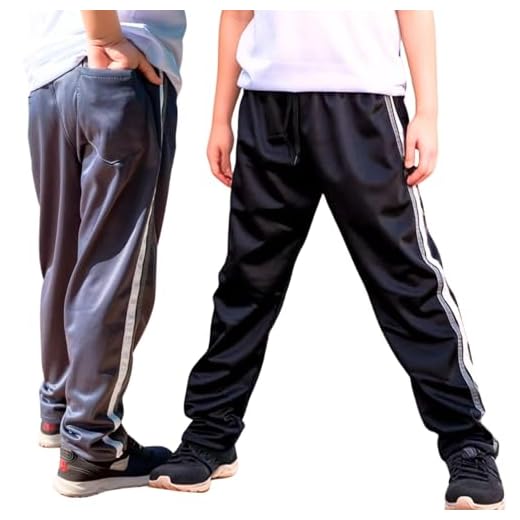 2 (duas) Calças Infantil Tecido Helanca Faixa Lateral Uniforme (BR, Numérico, 10, Preto e Cinza)