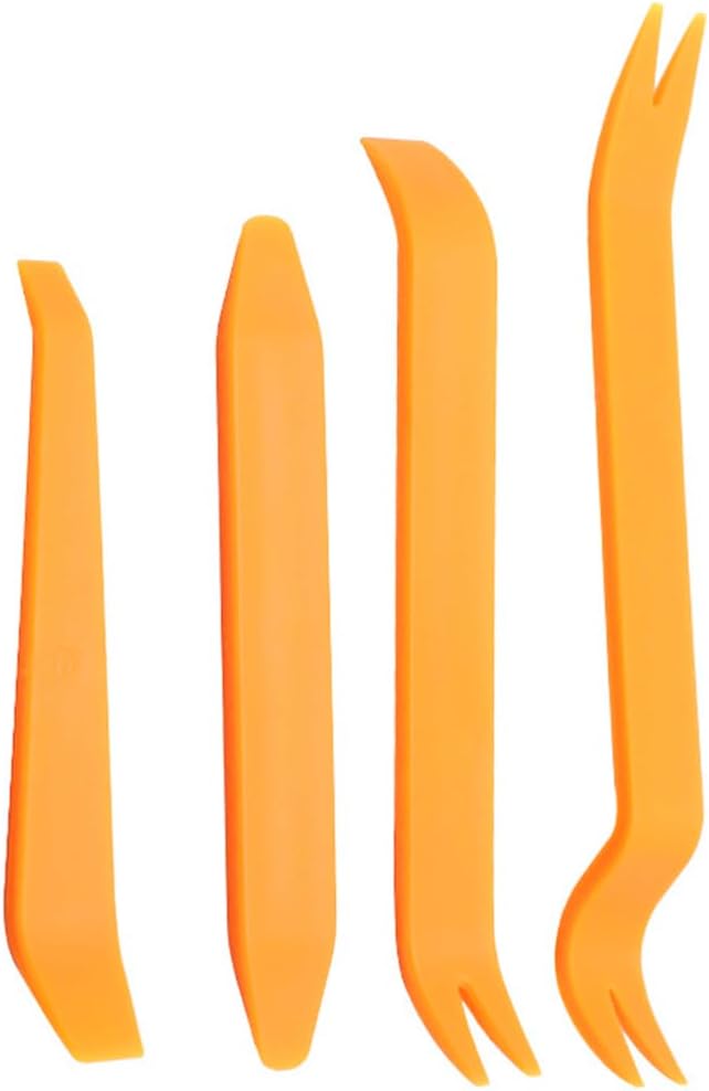 4 Pcs Trim Removal Tool, Car Trim Removal kit, Tool Kits for Car Radio Door Dashboard Installation, Plastic Pry Tool, Automotive Panel Dash nterior Accessories, Repair Mechanic Bar Scraper