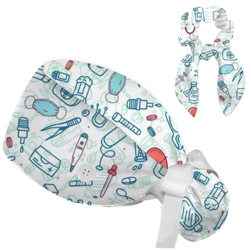 Gorro quirúrgico ajustable para mujer talla única