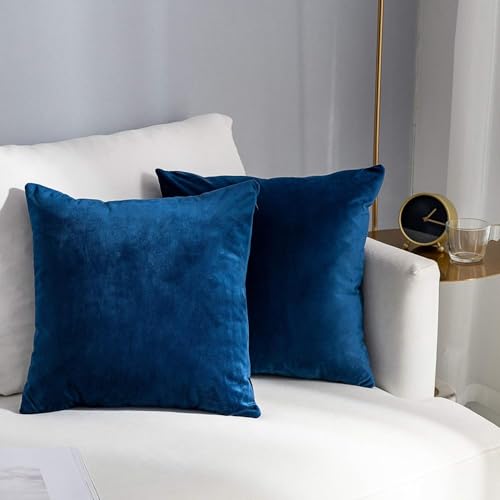 Image of AAZEEM Decorative 24 x 24 Inch Throw Pillow Covers Set of 4 | Super Soft Velvet Pillows|Fall Pillowcase for Living Room Bedroom Sofa Couch Cushion Cover |