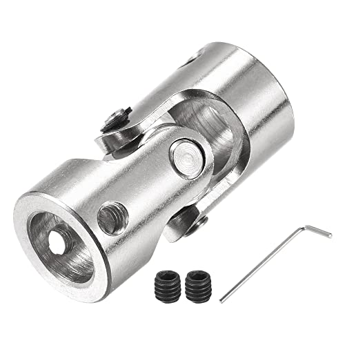 MECCANIXITY 10mm to 10mm Inner Dia Rotatable Universal Joint Shaft Coupling Motor Shaft Coupler L35 x D16 with Screws and Wrench for RC Model