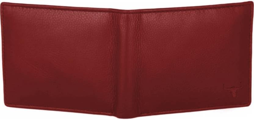 renaissance leather men maroon genuine leather rfid wallet (6 card slots) compact wallet with card slots and cash storage for men and women ivye-87