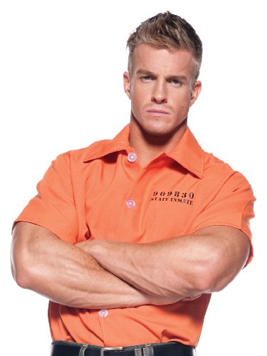 Underwraps Men's Prisoner Shirt,Orange,One Size