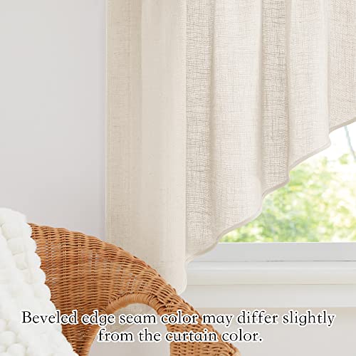 Ryb Home USRYBVRP42SD2-3636V01 Swag Valances Short Linen Curtains - Semi Sheer Window Topper Tiers, Home Decor Light Filtering thumb #2