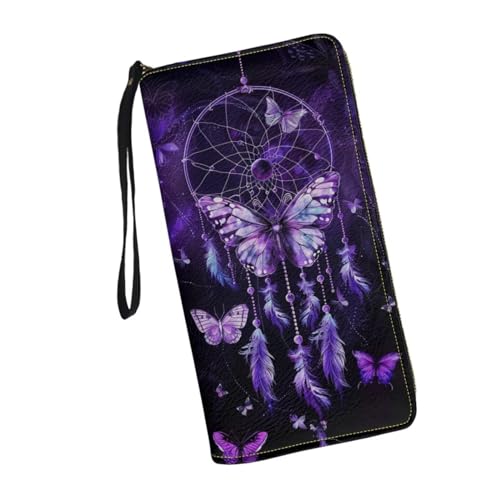 Long Wallet for Women Zipper Around Purse Large Capacity Clutch Bag Pouch PU Leather