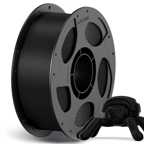 ANYCUBIC Hohe Geschwindigkeit PLA Filament 1.75mm, Refill Filament und Spool Kit, Bis zu 600 mm/s High Speed 3D Drucker Filament, Intelligente Identifikation, HS PLA Schwarz