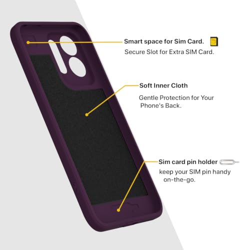 Image of Outlouders Back Cover for Poco M8x 5G | Soft Matte Silicone | Slim Fit | Magnetic-Safe Logo Design (Magnetic-Safe Not Compatible) | Shockproof | Camera Protection Bumper Case (Purple)