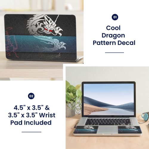 Image of LSS Laptop 15 15.6 Skin Cover with Colorful Cool Dragon Pattern for HP Dell Lenovo Apple Asus Acer Compaq - Fits 13.3 inch 14 inch 15.6 inch 16 inch (2 Wrist Pads Free)