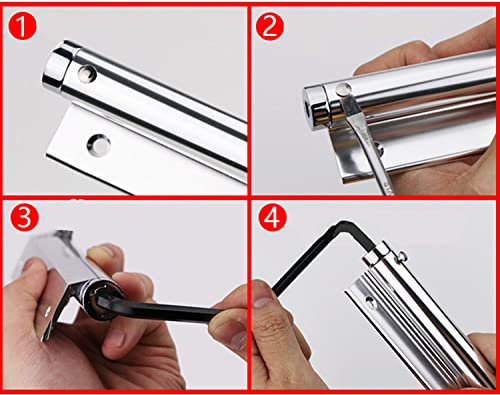 2pcs Stainless Steel Adjustable Automatic Door Closer, Surface Mounted, Spring Loaded for Residential,Commercial, Home - Image 4