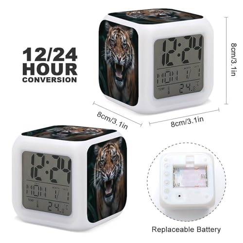 Tiger Seven Color Glowing Alarm Clock product