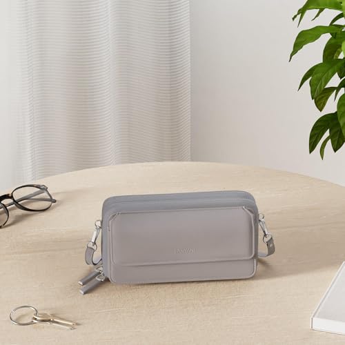 Image of Lanyani RFID Crossbody Wallet Wristlet Purse with Phone Pocket For Women Vegan Leather