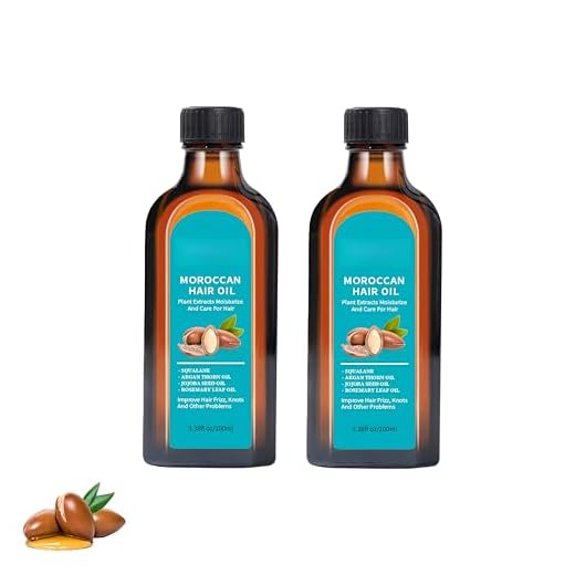 Argan Oil for Hair, Organic Pure Argan Oil & Rosemary Oil for Damaged and Dry Hair, Reduziert Haarbruch für Starker Haarboden, Natural Improve Dandruff for Women Men (2pc, 200ml)