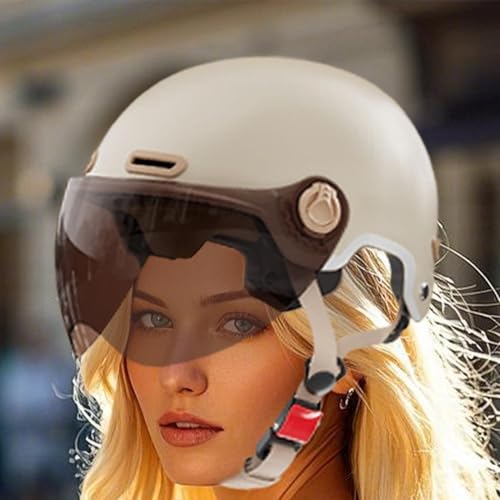 Casco de scooter para hombre resistente al viento y golpes con bandas reflectantes 3