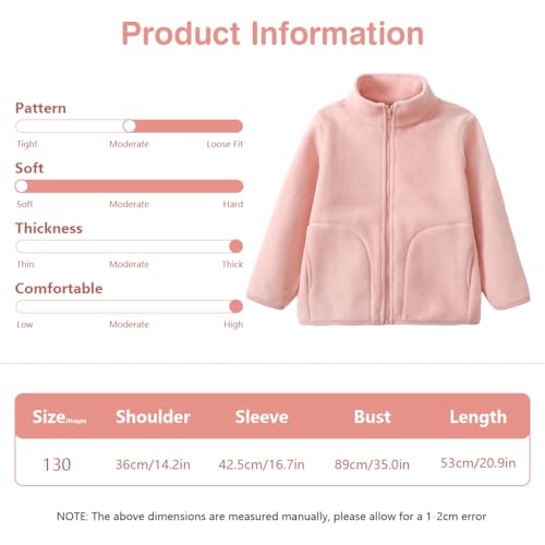 Image of SANNIDHI Kids Fleece Warm Coat, Zip-Up Long Sleeve Jacket with Pockets, High Collar Design, Fashion Outerwear Jacket for Boys & Girls, Ideal for Fall Winter Coat