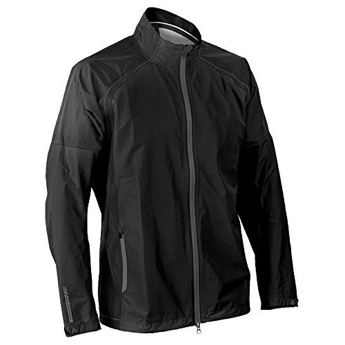 Sun Mountain Mens Cumulus Full Zip Rain Jacket Black/Black XL