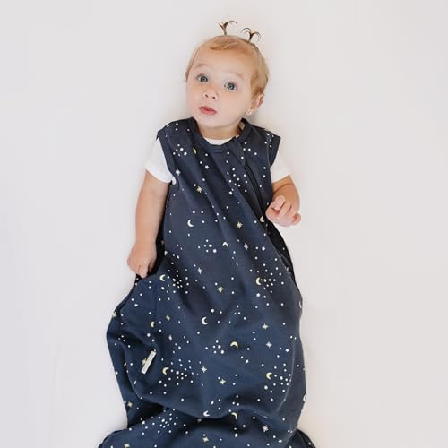 Image of Ecolino Organic Cotton Baby Sleep Sack - 2-Way Zipper Baby Wearable Blanket - Infant Sleeping Bag Sack - 6-18 Months - Milky Way